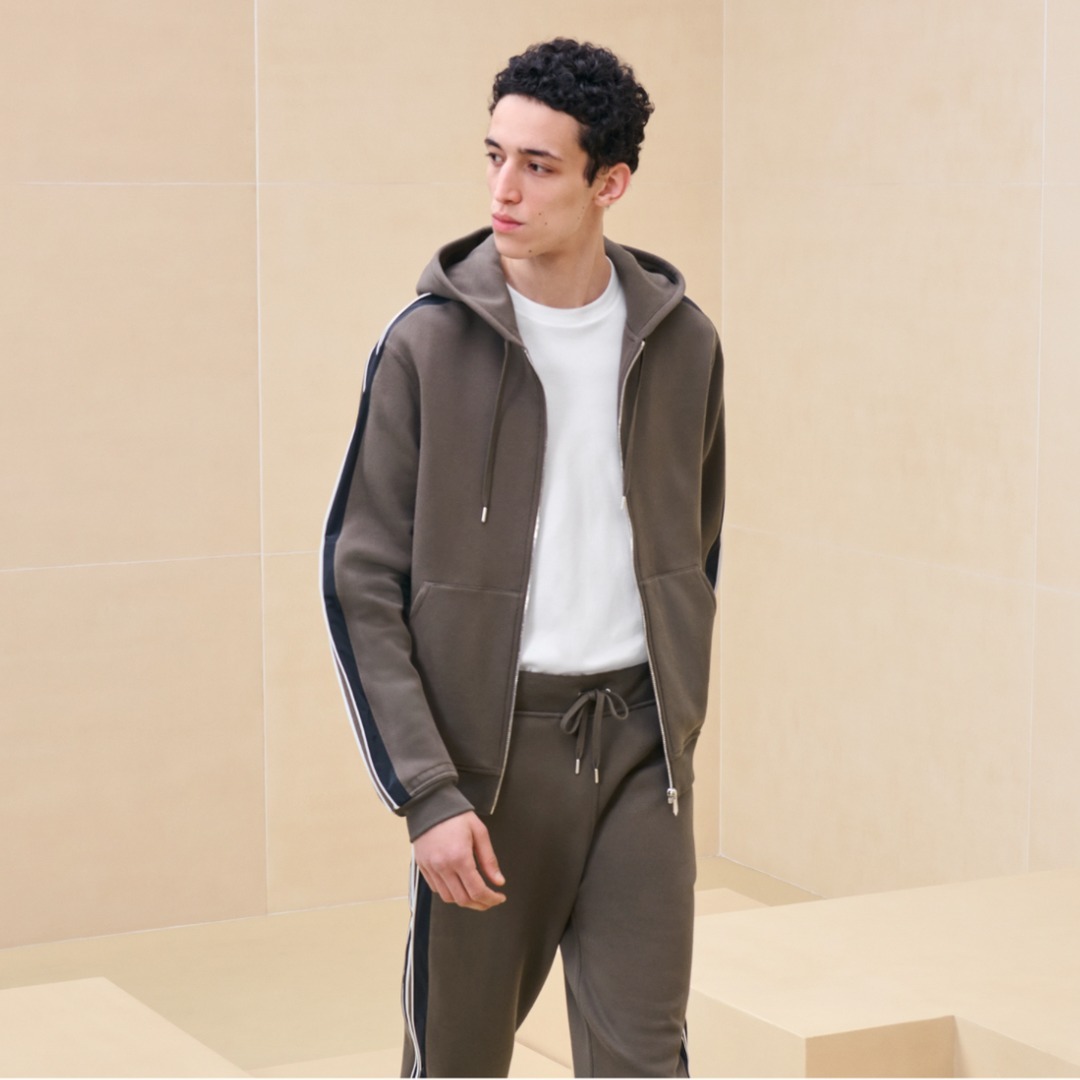【大人気♪】HERMES フーデッドジップアップ・パーカ 《ランH》