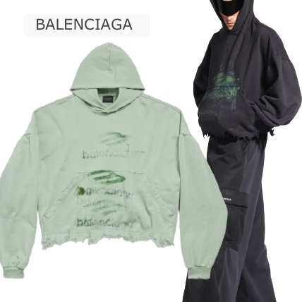 25SS BALENCIAGA DIY IMPRINT ロゴ フーディ クロップド