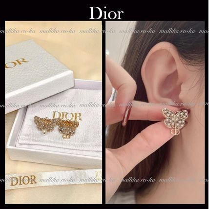 【エレガントな蝶★】DIOR パピヨン ピアス プレゼントにも 国内発送【アシンメトリーで上品な蝶のモチーフ】Dior ピアス