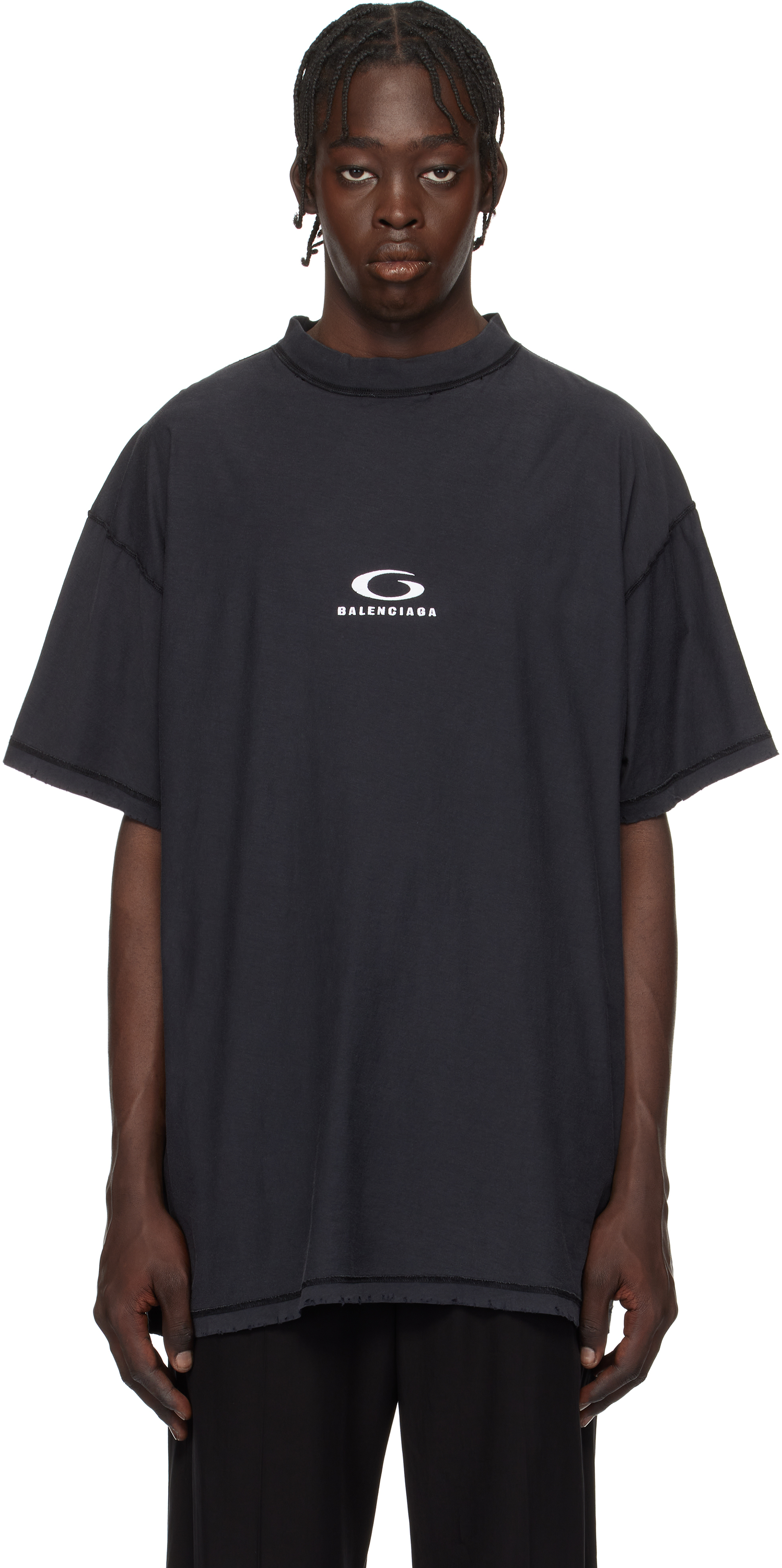 【関税込み】Balenciaga ブラック Inside Out Tシャツ
