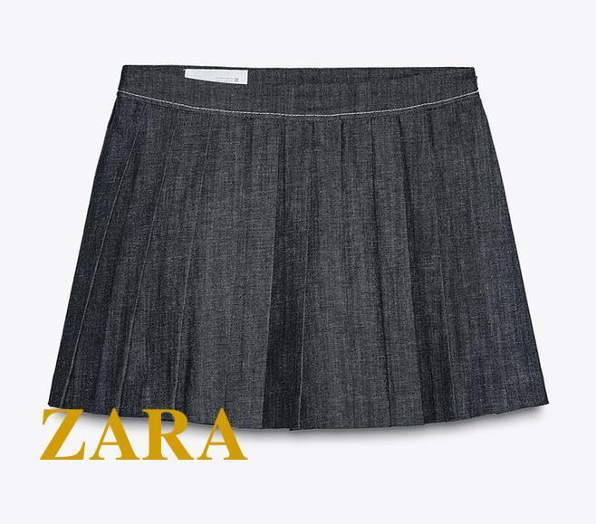 ☆ドイツ発*ZARA*新作*プリーツデニムスコート☆