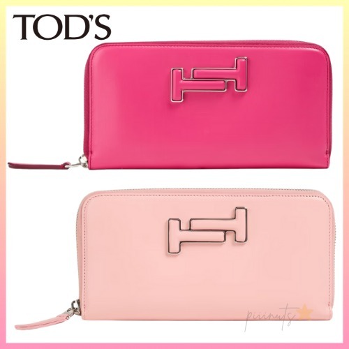 関送込【TOD'S】レザー コンチネンタル ロング ウォレット
