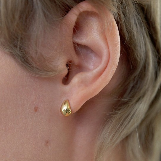 [leeENoir] 韓国アクセ☆925silver☆Mini Egg Ball Earring