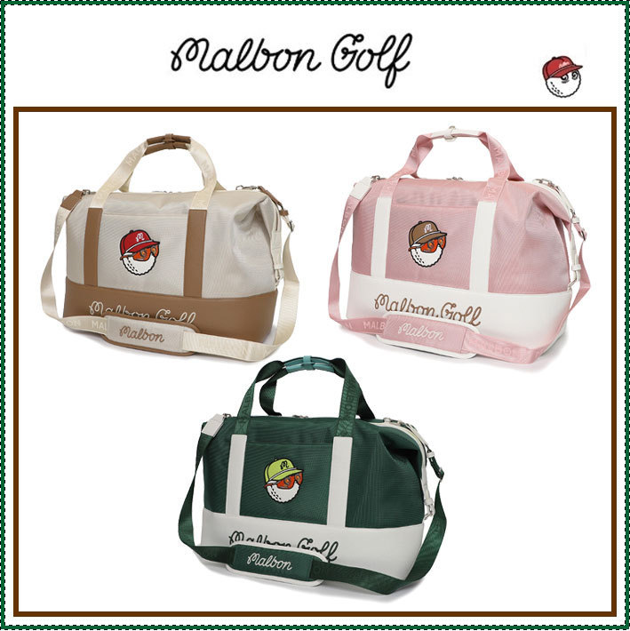 【MALBON GOLF】 Blaze Point Boston Bag / 追跡付