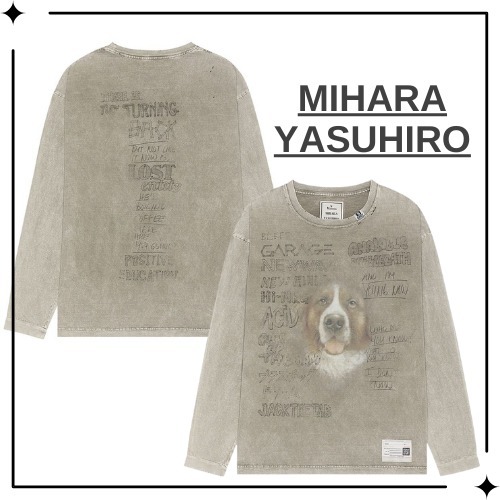 【MIHARAYASUHIRO】希少 Dog ブリーチ加工 ロングTシャツ