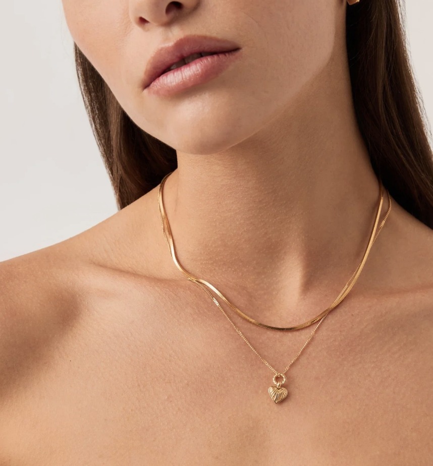 《MISSOMA》Mini Ridge Heart Charm ネックレス