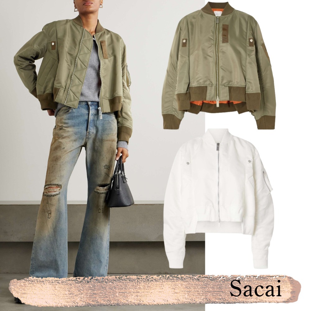 Sacai☆関税込☆グログラントリム シェルボンバージャケット
