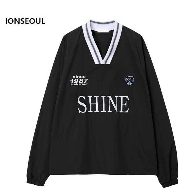 スウェット・トレーナー IONSEOUL Shine V Nylon Sweat Shirt (3color) JE862