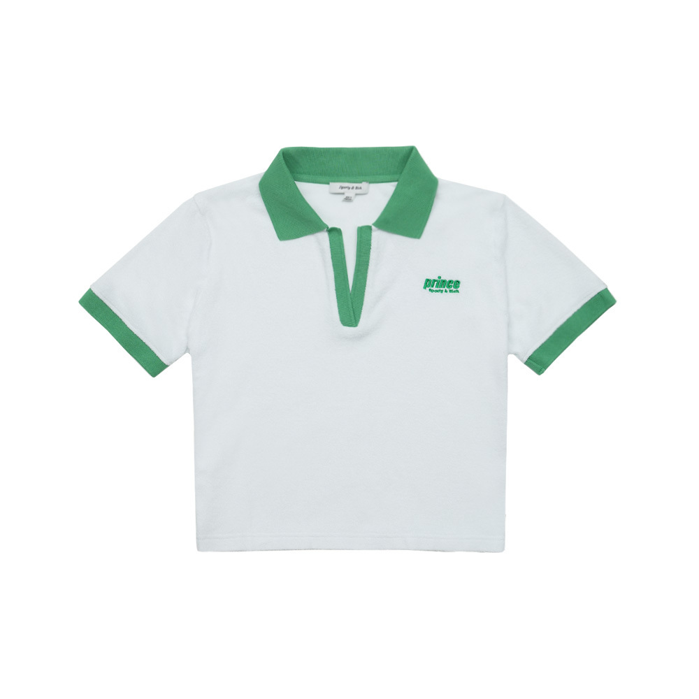 Tシャツ・カットソー Sporty & Rich Women's Prince Short Sleeve Polo PO521KE