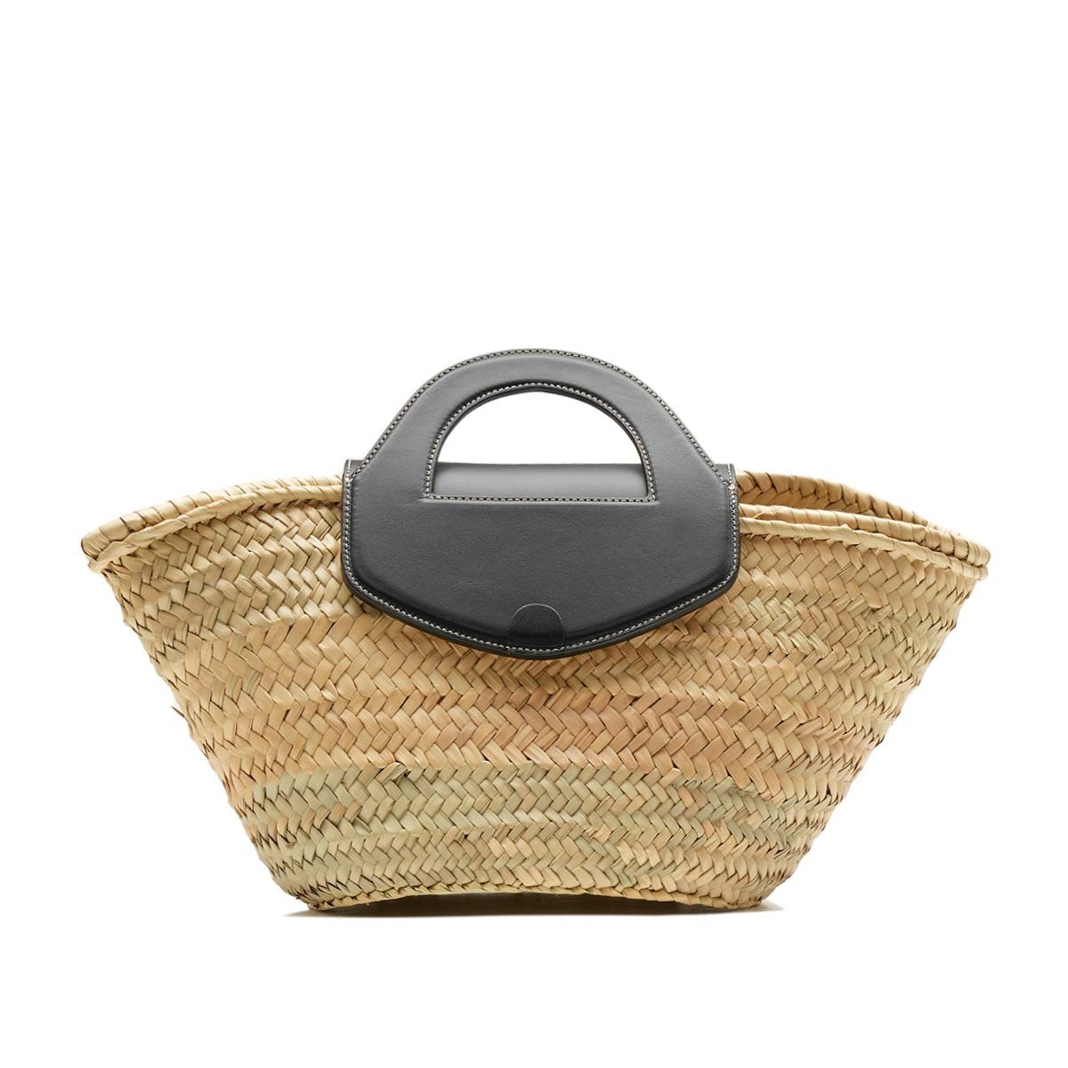 トートバッグ Hereu Leather-Trimmed Straw Tote Bag