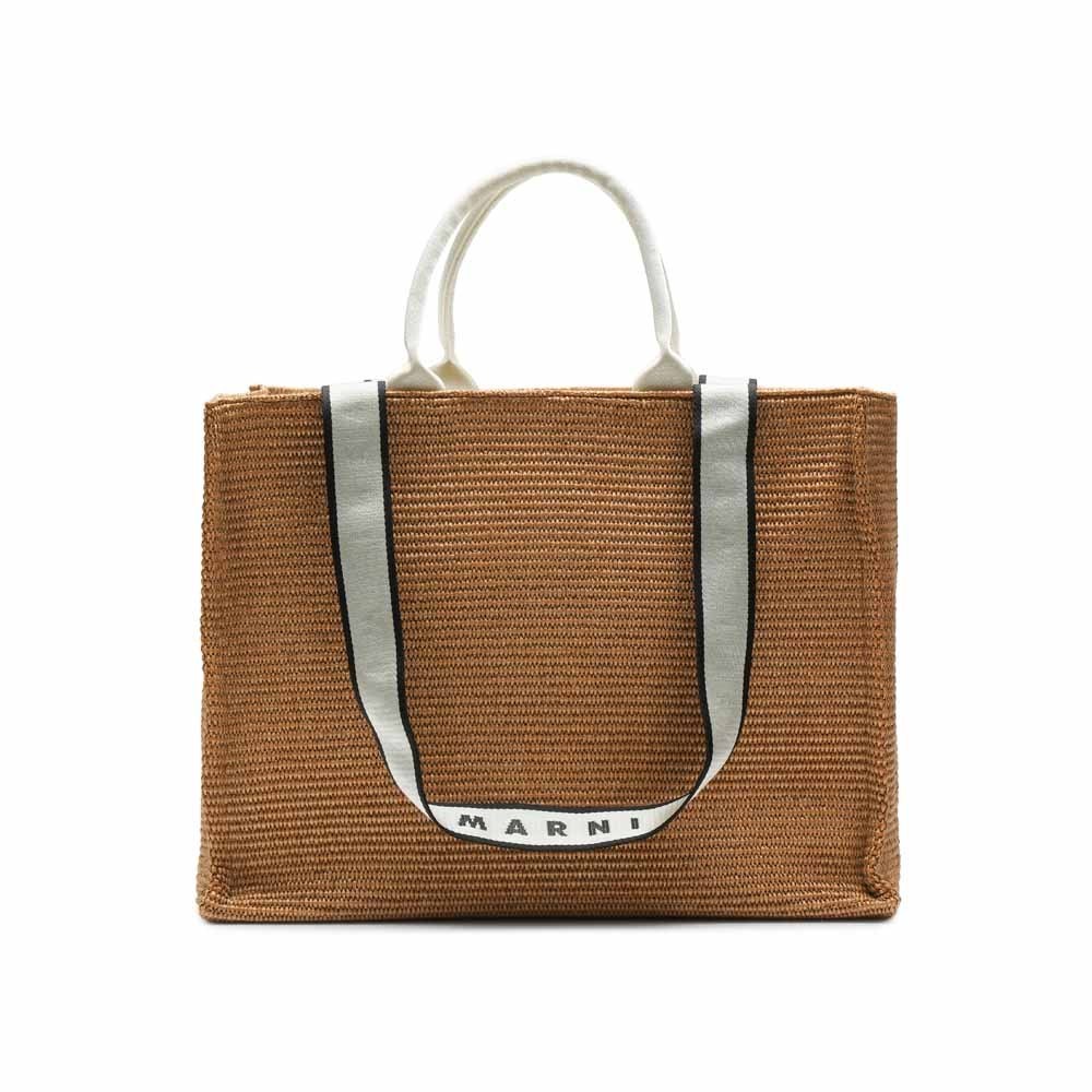 トートバッグ Marni Large Raffia Tote Bag SHMQ0034U3P3860-ZO444