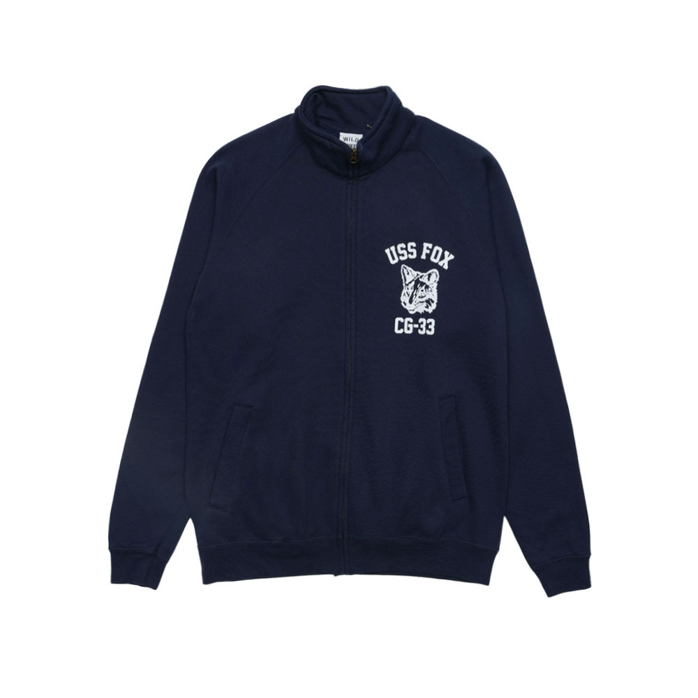 スウェット・トレーナー Wild Donkey Unisex FOX Zip-up Navy FZ-FOX-DEEP NAVY
