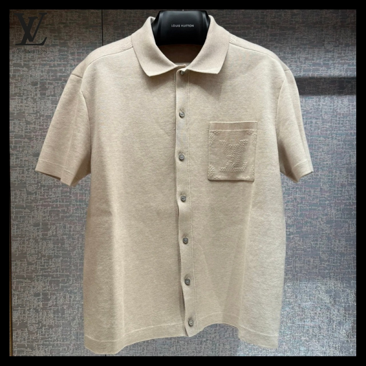 【LV◆カジュアルデザイン！】 Louis Vuitton ニット シャツ
