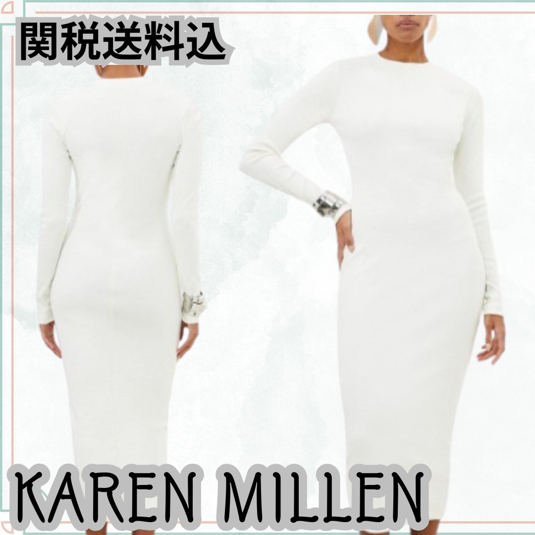 関税送料込【KAREN MILLEN】コンパクトジャージーリブドレス