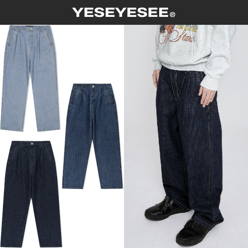 ★2025SS新作★YESEYESEE★Two Tucked Ripstop Denim Pants