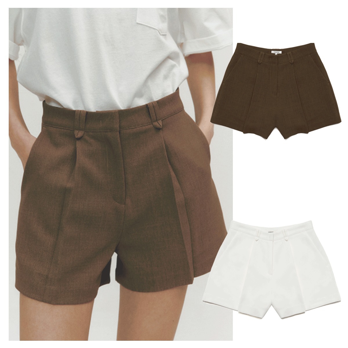 ショートパンツ NOIRNINE Classic Pleated Shorts 5BNY439