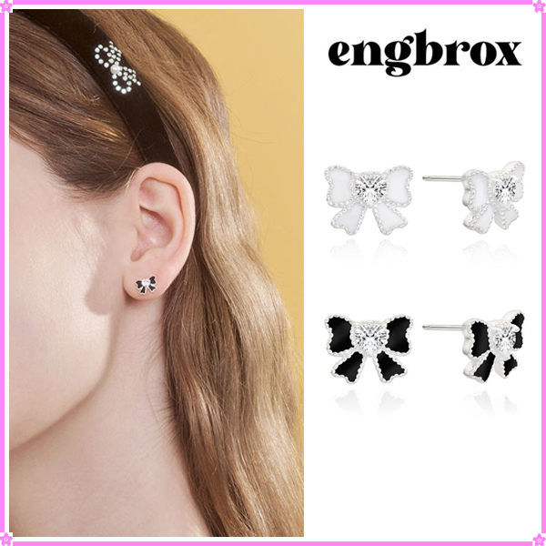【ENGBROX】seraphic ribbon cubic earring〜ピアス★韓国発