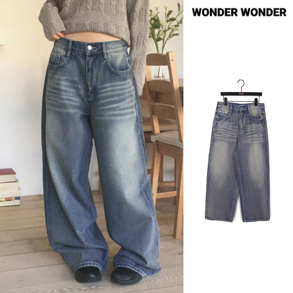 【WONDER WONDER】25SS★ [MADE] Rabat hem snap wide denim pt