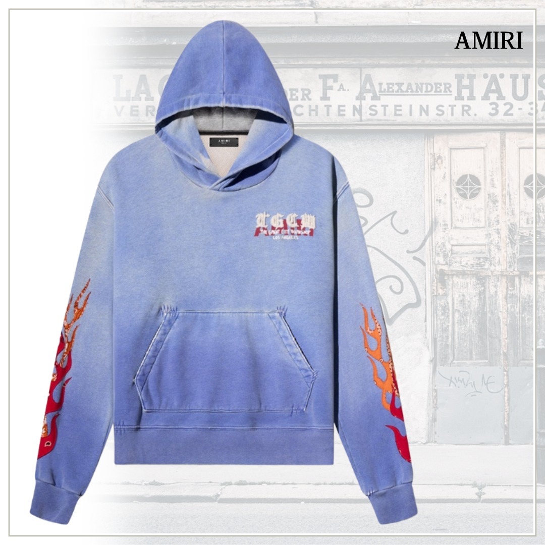 存在感絶大【AMIRI】T.G.C.W Flames パーカー