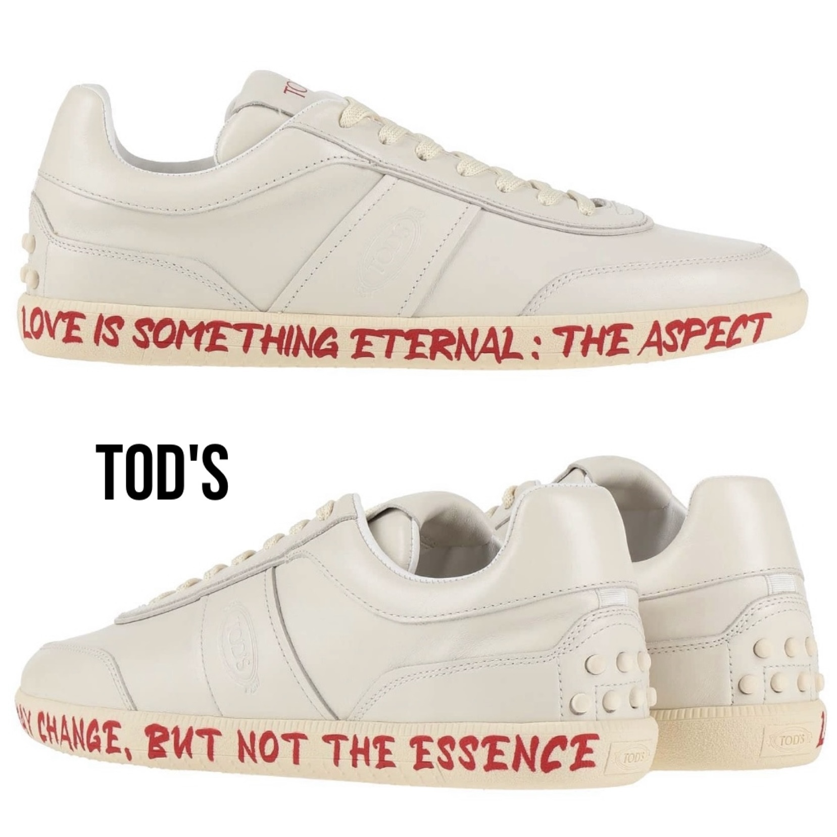 送料関税込み☆ TOD'S ロゴ レザー スニーカー