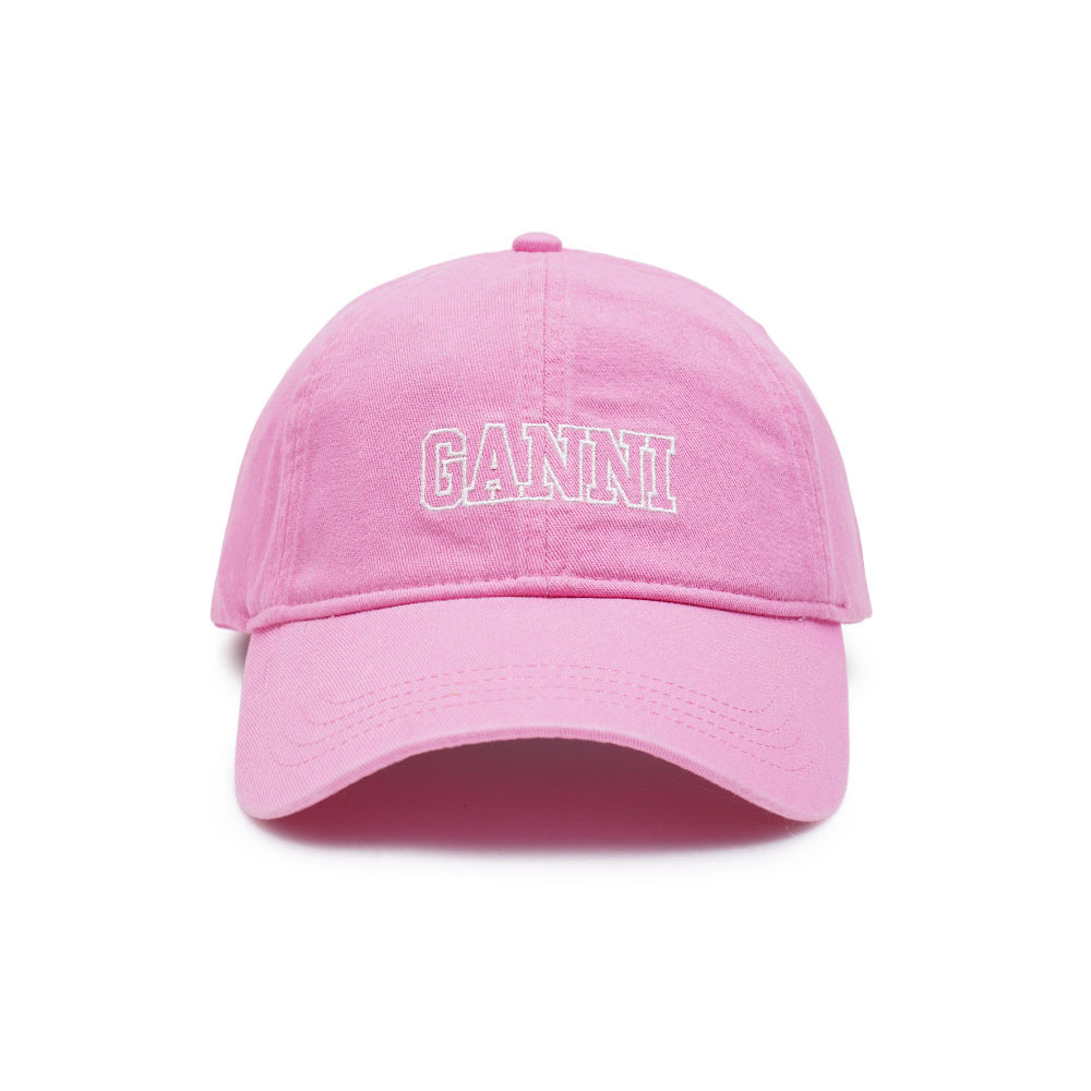 ハット Ganni Women's Logo Lettering Cap Pink A5529-483
