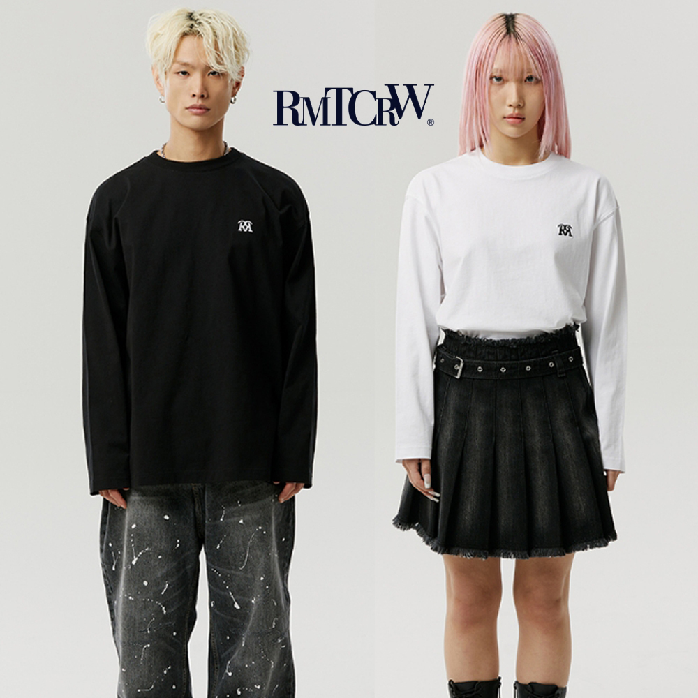 ROMANTIC CROWN★Unisex★R LOGO L/S_2色