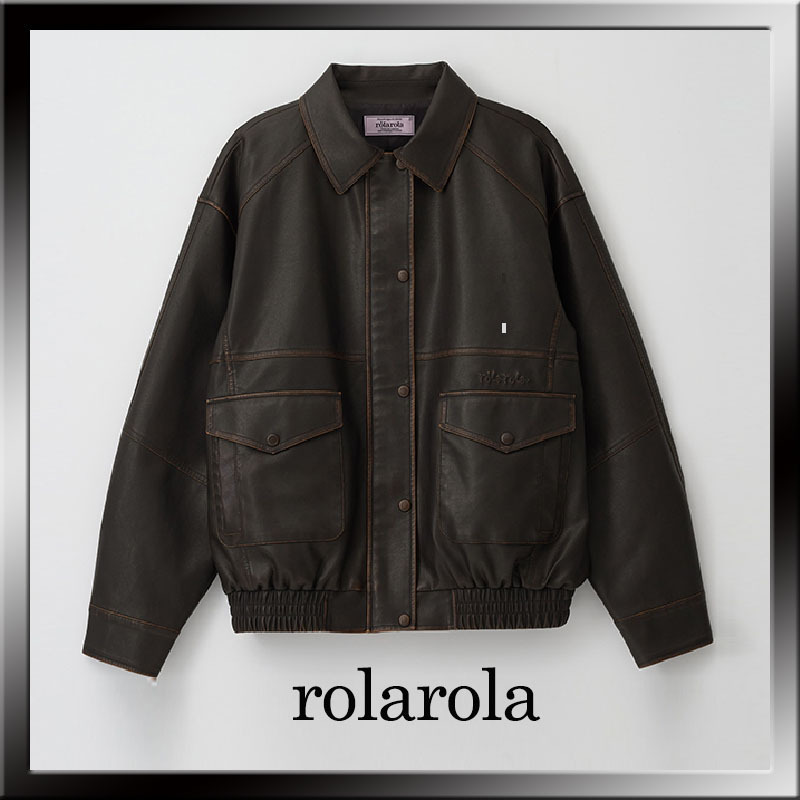 ♥ROLAROLA♥VINTAGE LEATHER BLOUSON JACKET