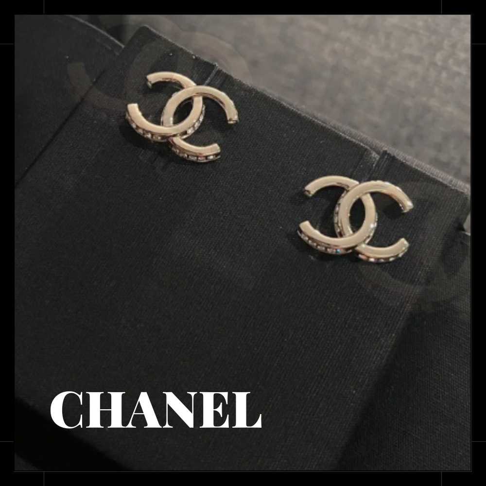 【おしゃれが一際輝く】CHANEL★CCマーク ロゴ ストーン ピアス