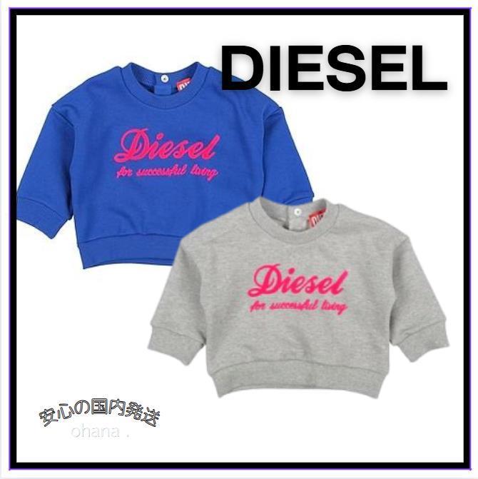 DIESEL スウェット ロゴ コットン クルーネック 長袖 国内発送