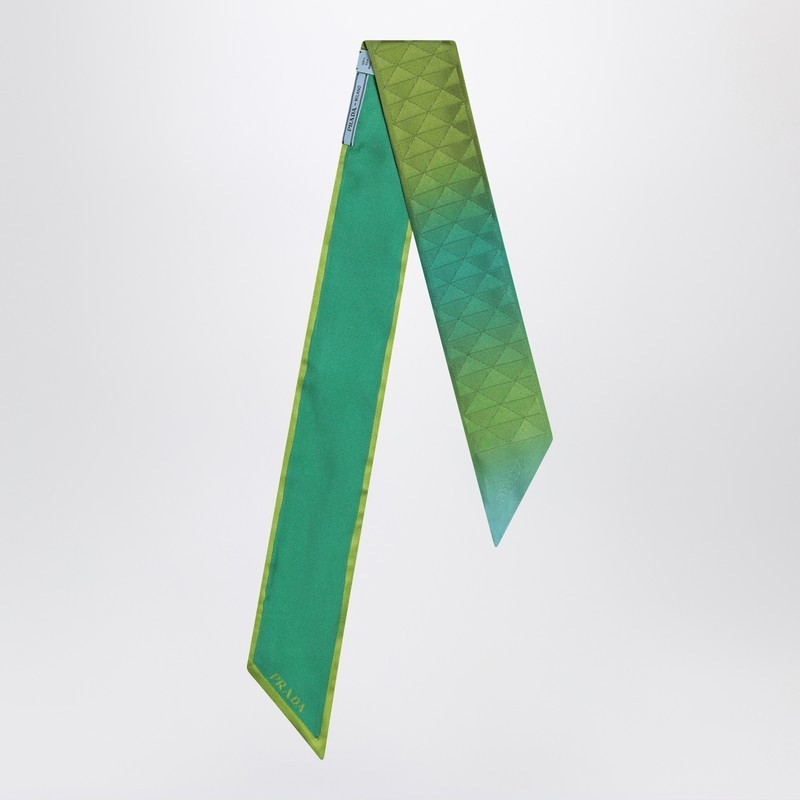 ボレロ・ショール Prada Lime coloured ribbon in silk twill