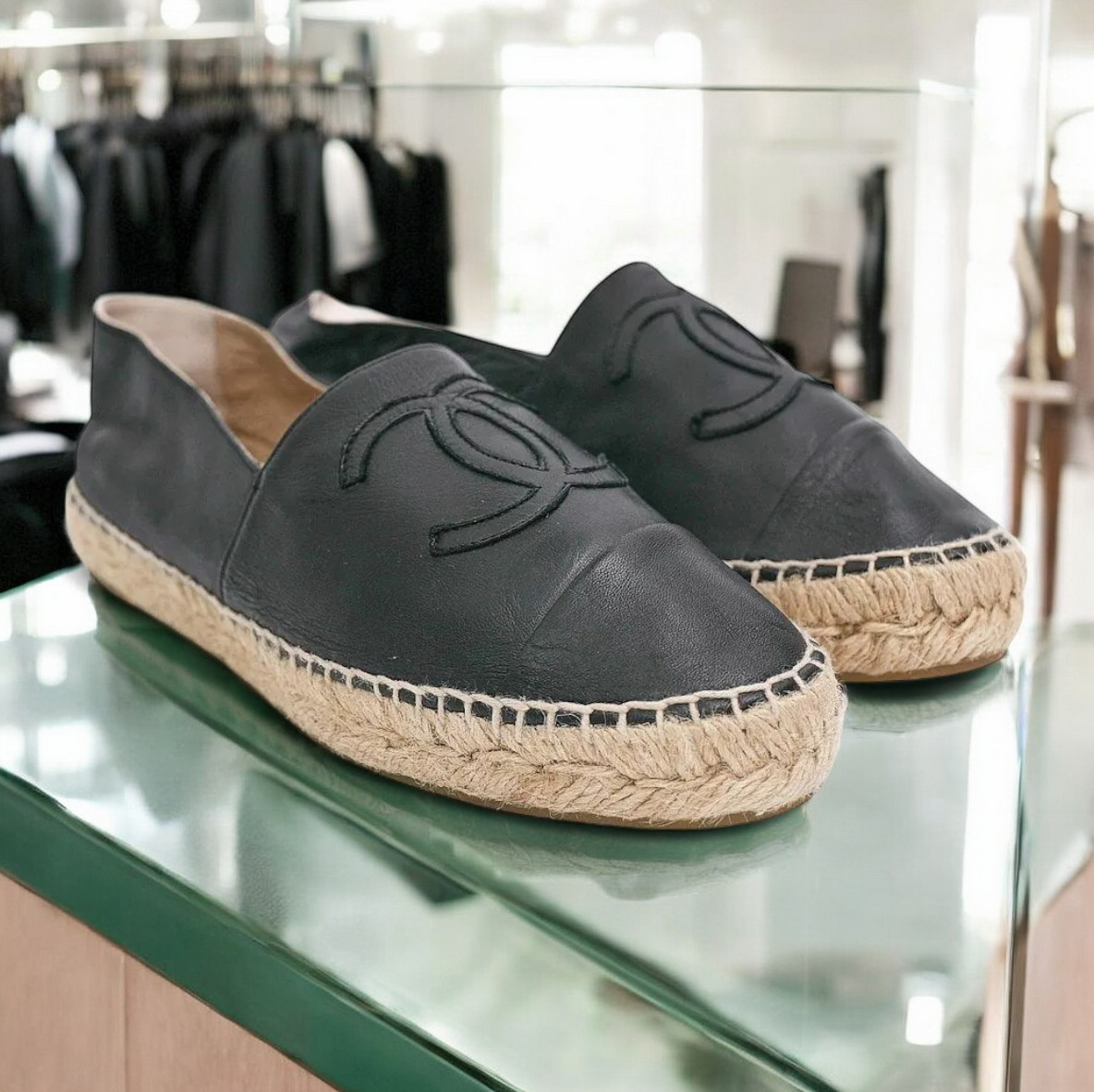 シャネル CHANEL レザー バケットシューズ