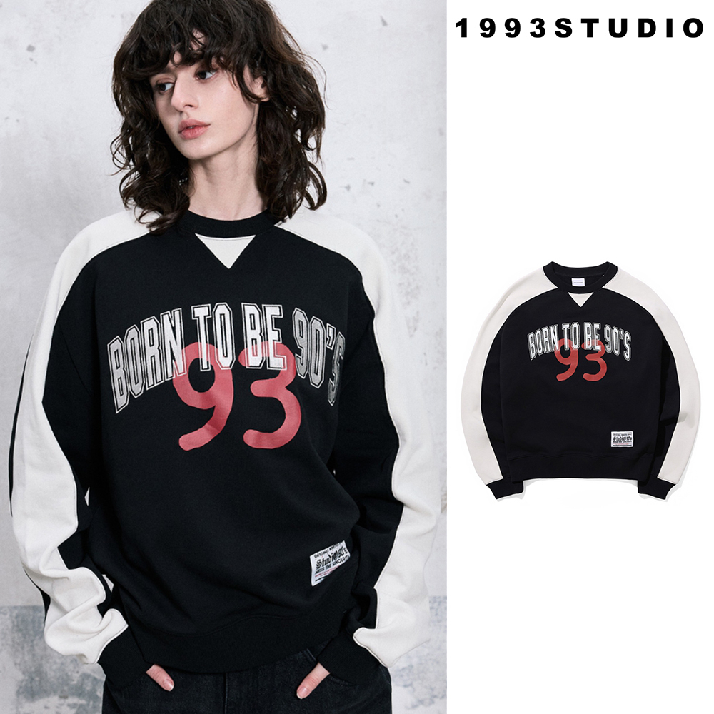 【1993studio】25SS★ 90S Arch Raglan Color Sweatshirt