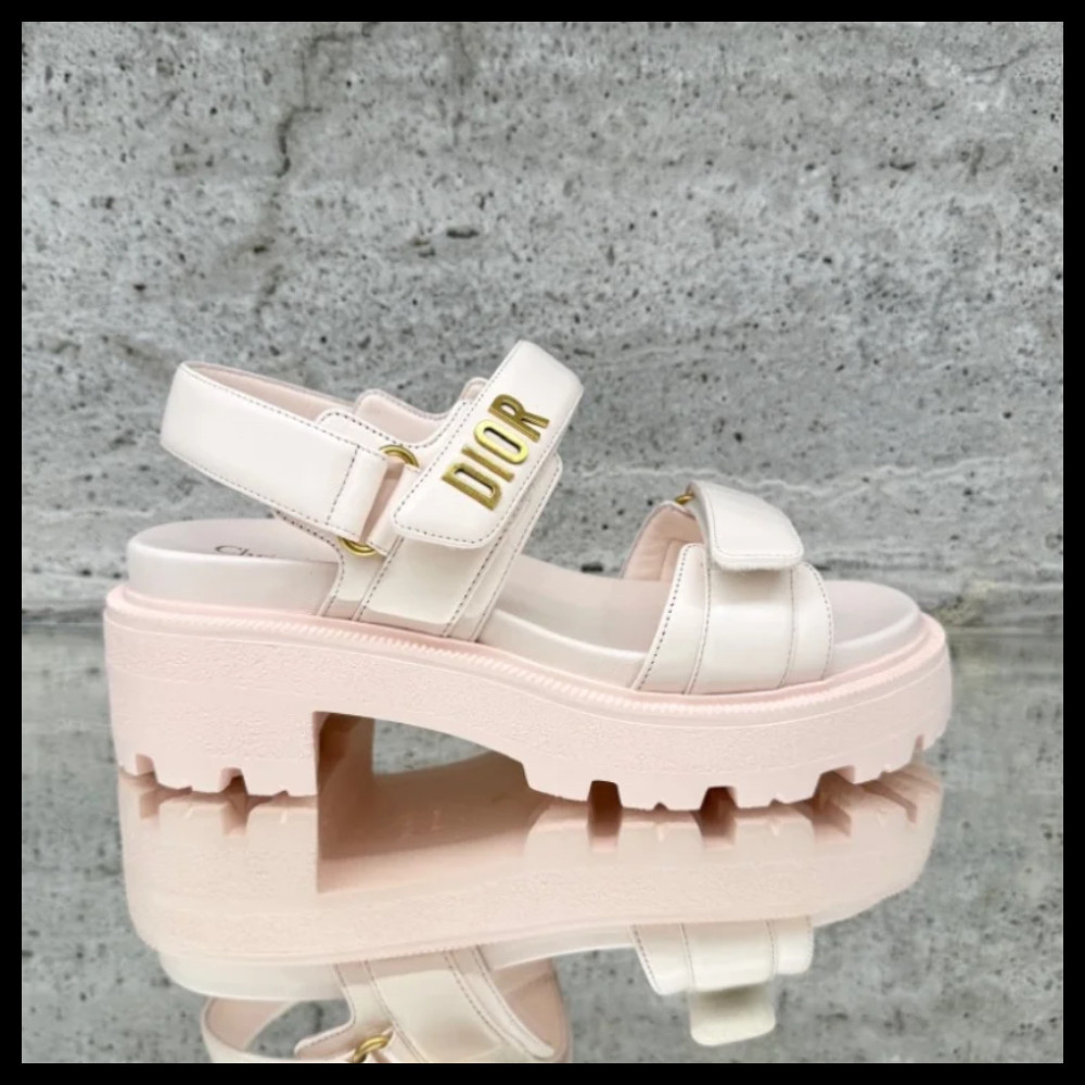 【大人可愛いピンク♪】Dior★Dioractプラットフォームサンダル