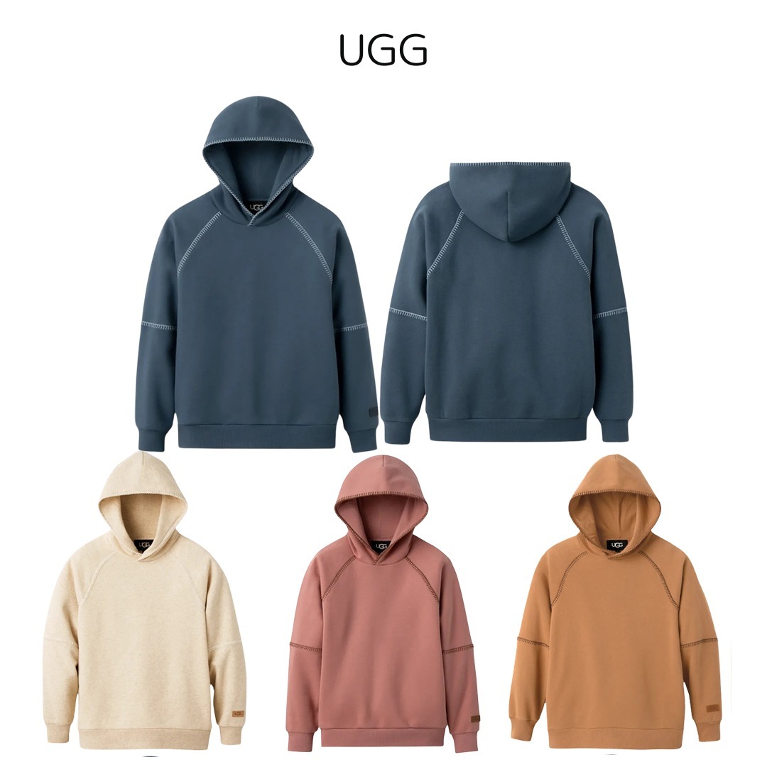 美品 UGG アグ 切替パーカー アースカラー ユニセックス XL相当 美品 UGG アグ 切替パーカー アースカラー ユニセックス XL相当