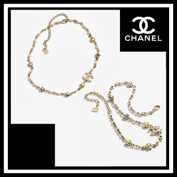 カラフルなお星さまとロゴのコンビ♪【CHANEL】ネックレス