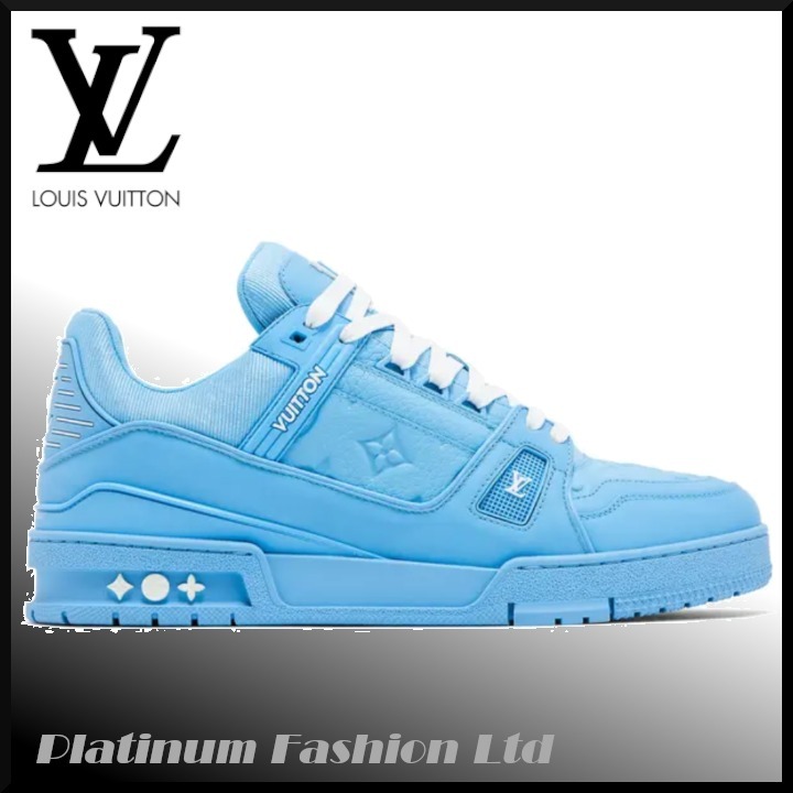 エレガント♪【LOUIS VUITTON】trainer Embossed monogram blue