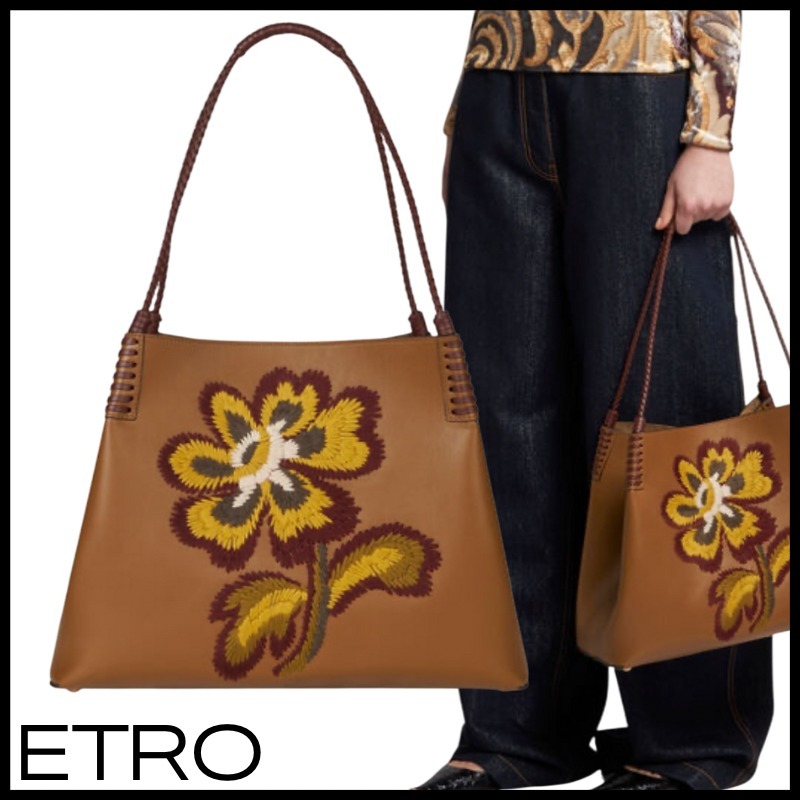★ETRO★エトロ ミディアム リブラ ショッピングバッグ 刺繍