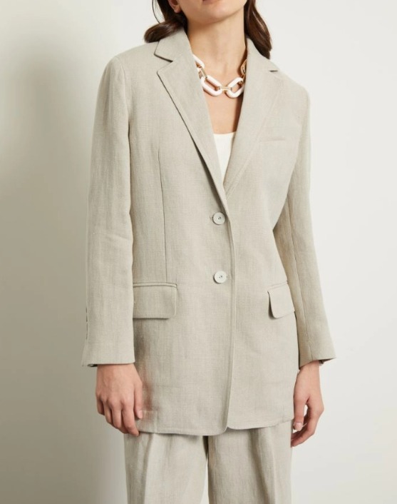 DT★Max Mara★ADELCHI ピュアリネンジャケット MAX MARA】ADELCHI ピュア リネン オーバーサイズ ジャケット