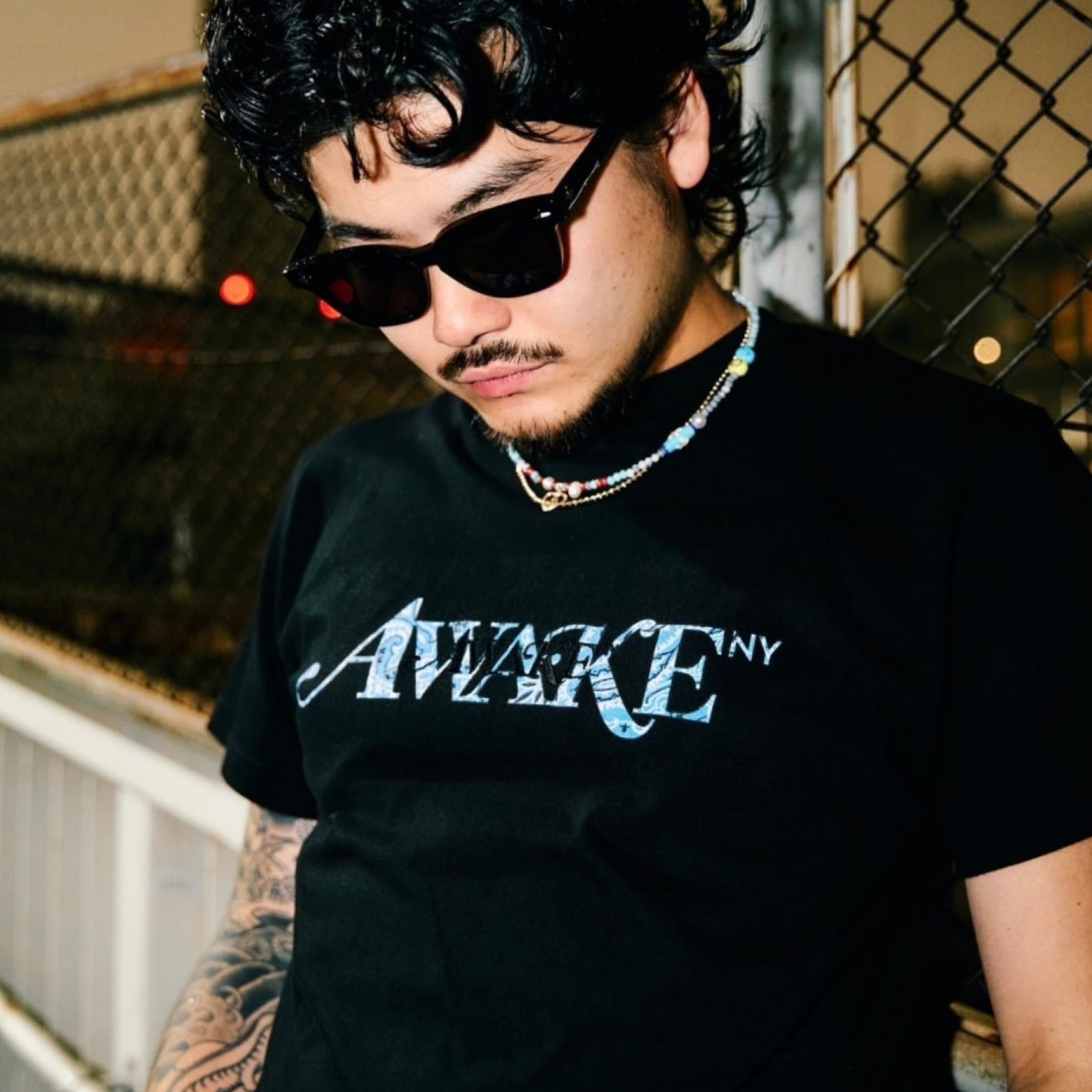 Awake NY×MIYAGIHIDETAKA コラボ ミヤギヒデタカ バンダナT 黒