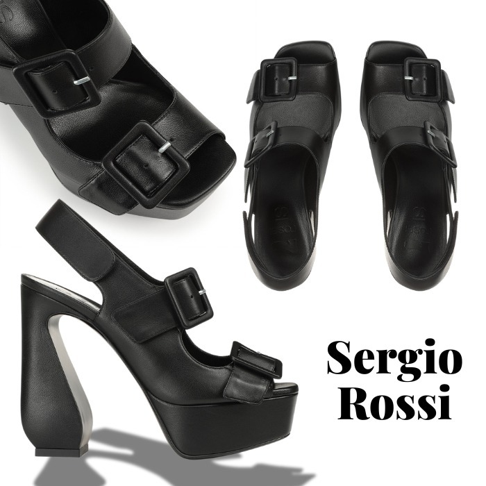 ★★Sergio Rossi★sSI ROSSI-Sandals Blackサンダル