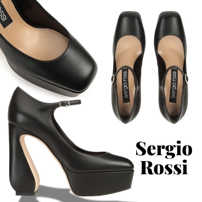 ★2025SS新作★Sergio Rossi★ sr SI ROSSI-Pumps Blackサンダル