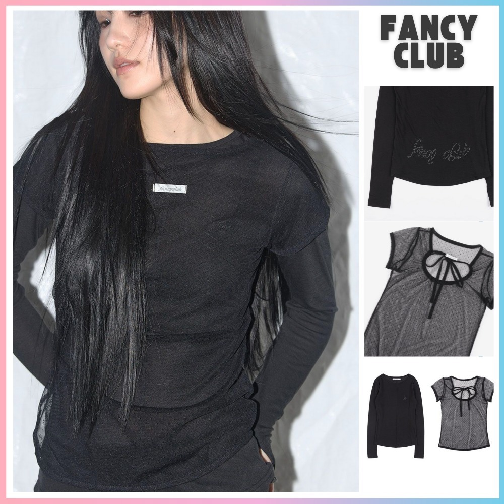 ★NASTY FANCY CLUB★ 3WAY dot layered long sleeve BLACK
