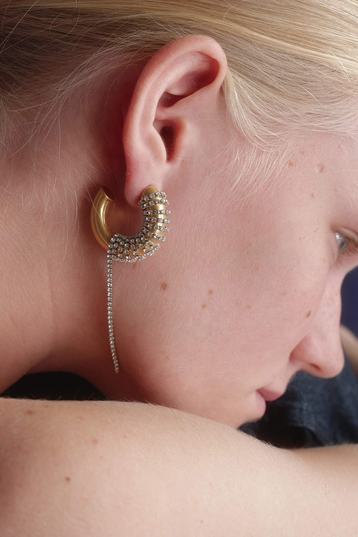ピアス Monday Edition _ Golden Wave Teardrop Pearl Earrings