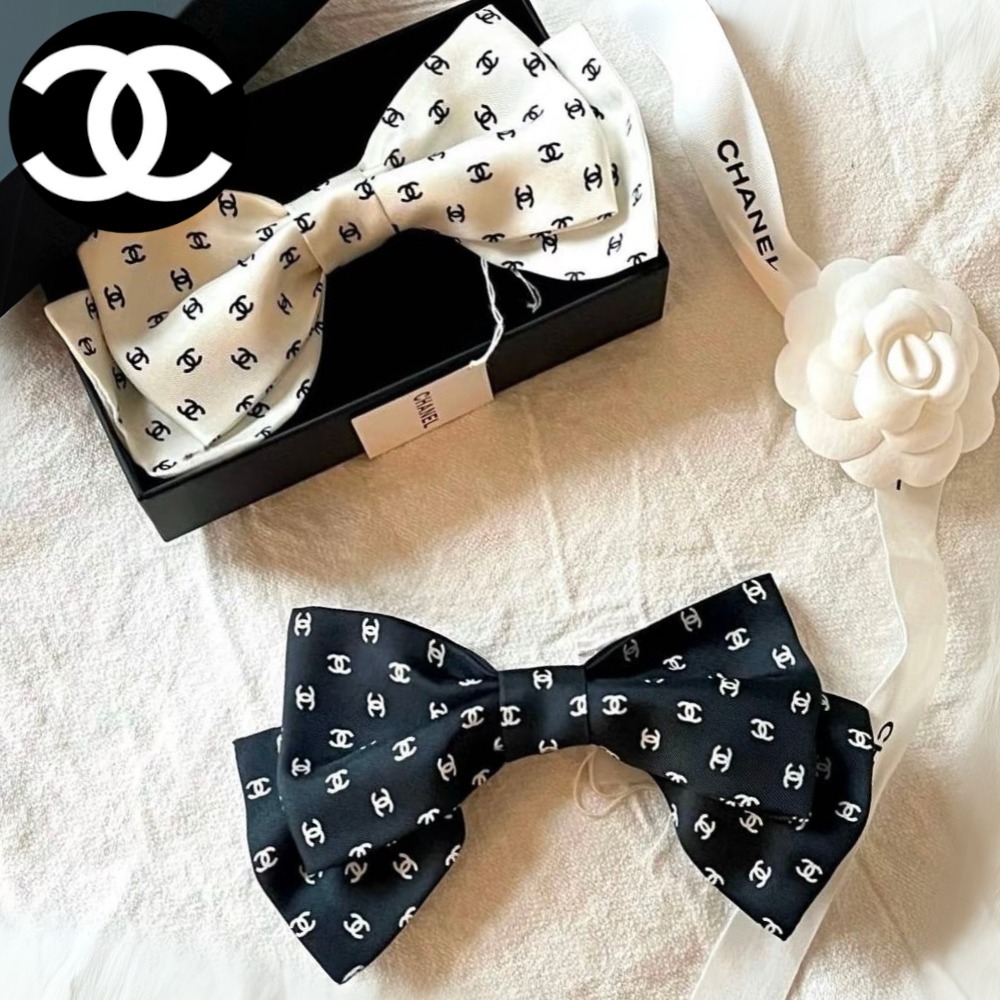 【ロゴが可愛い☆大きめのリボンに大注目♪】CHANEL バレッタ
