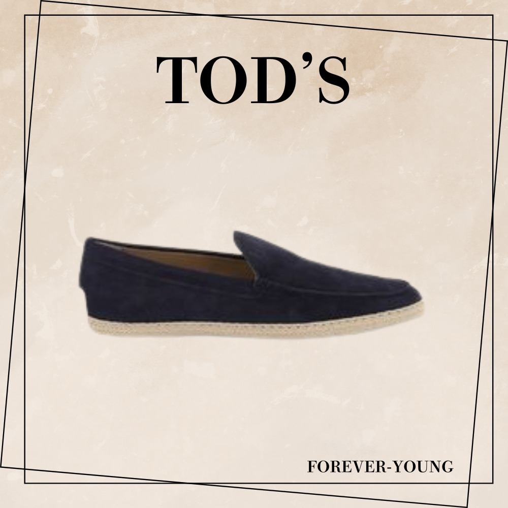 スニーカー TOD'S NAVY SUEDE SLIP ON SNEAKERS