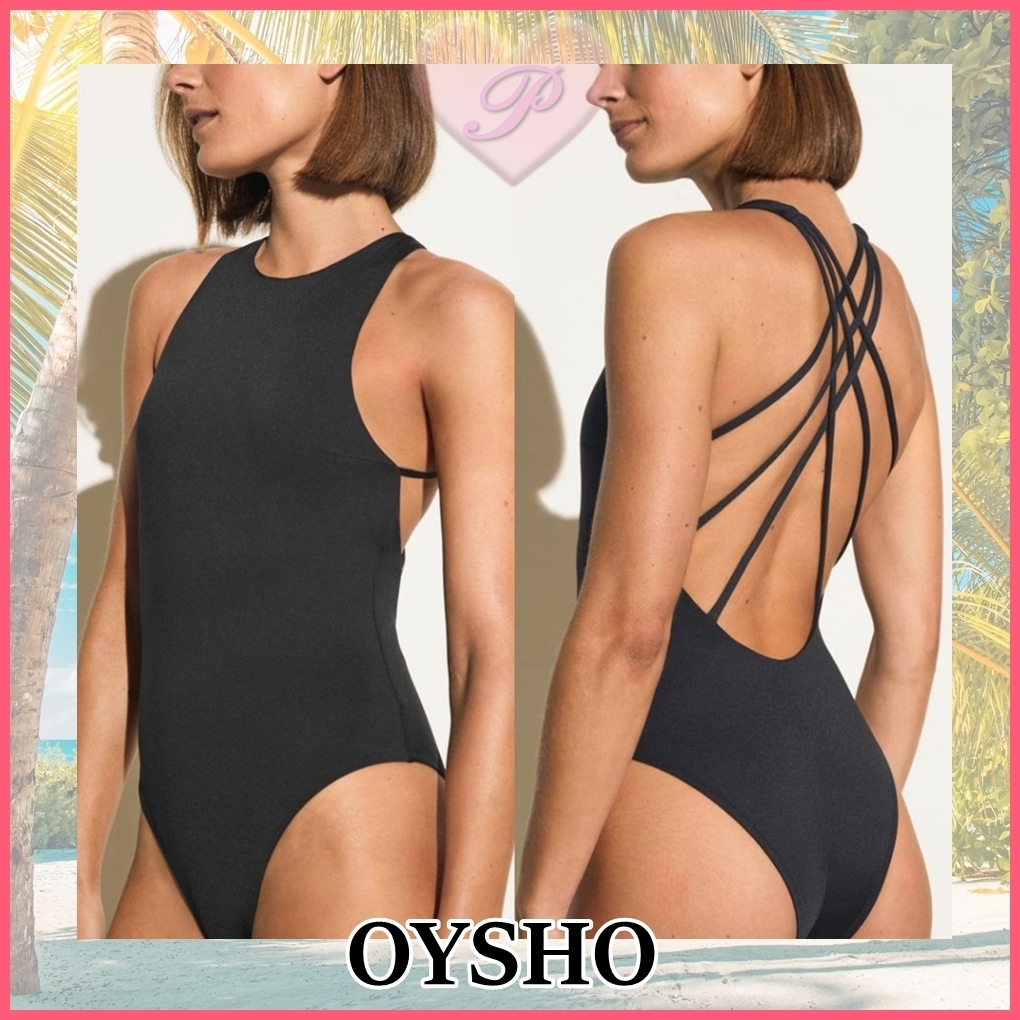 【OYSHO】バッククロスストラップワンピース水着
