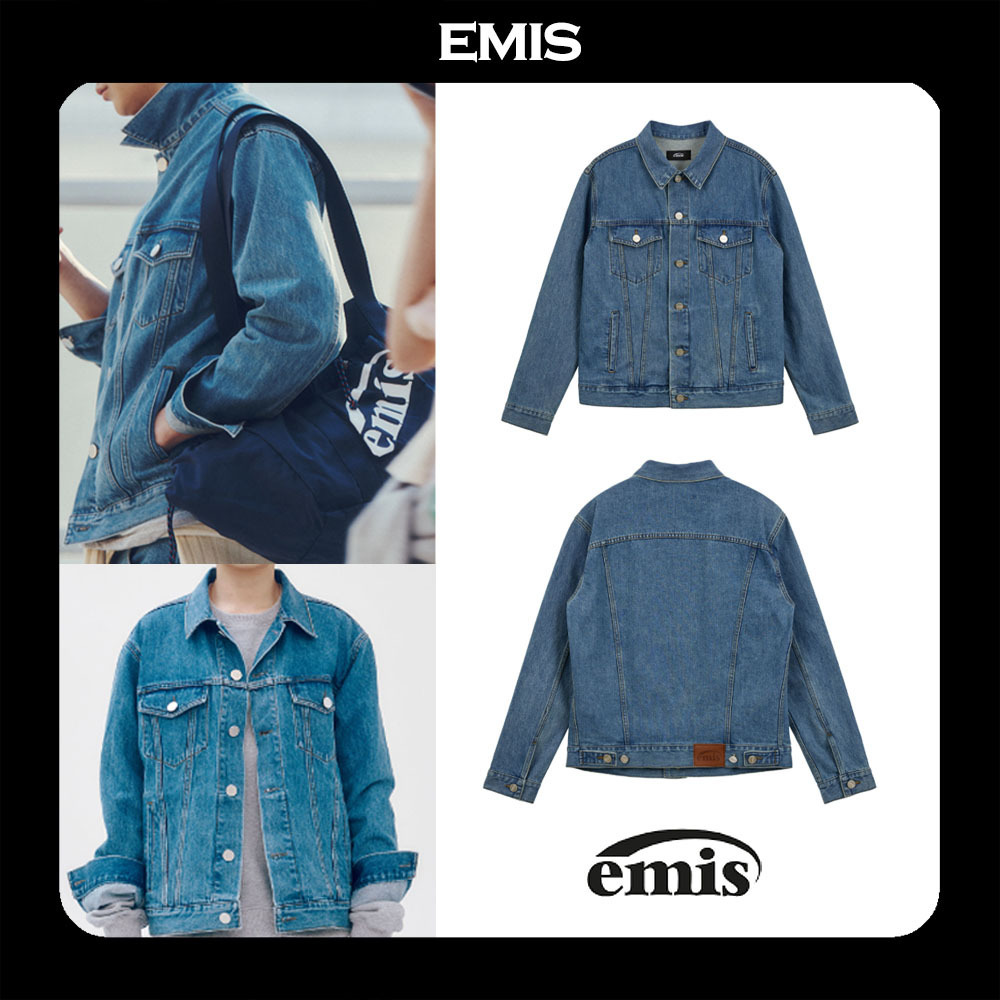 ジャケット [emis] DENIM TRUCKER JACKET-BLUE