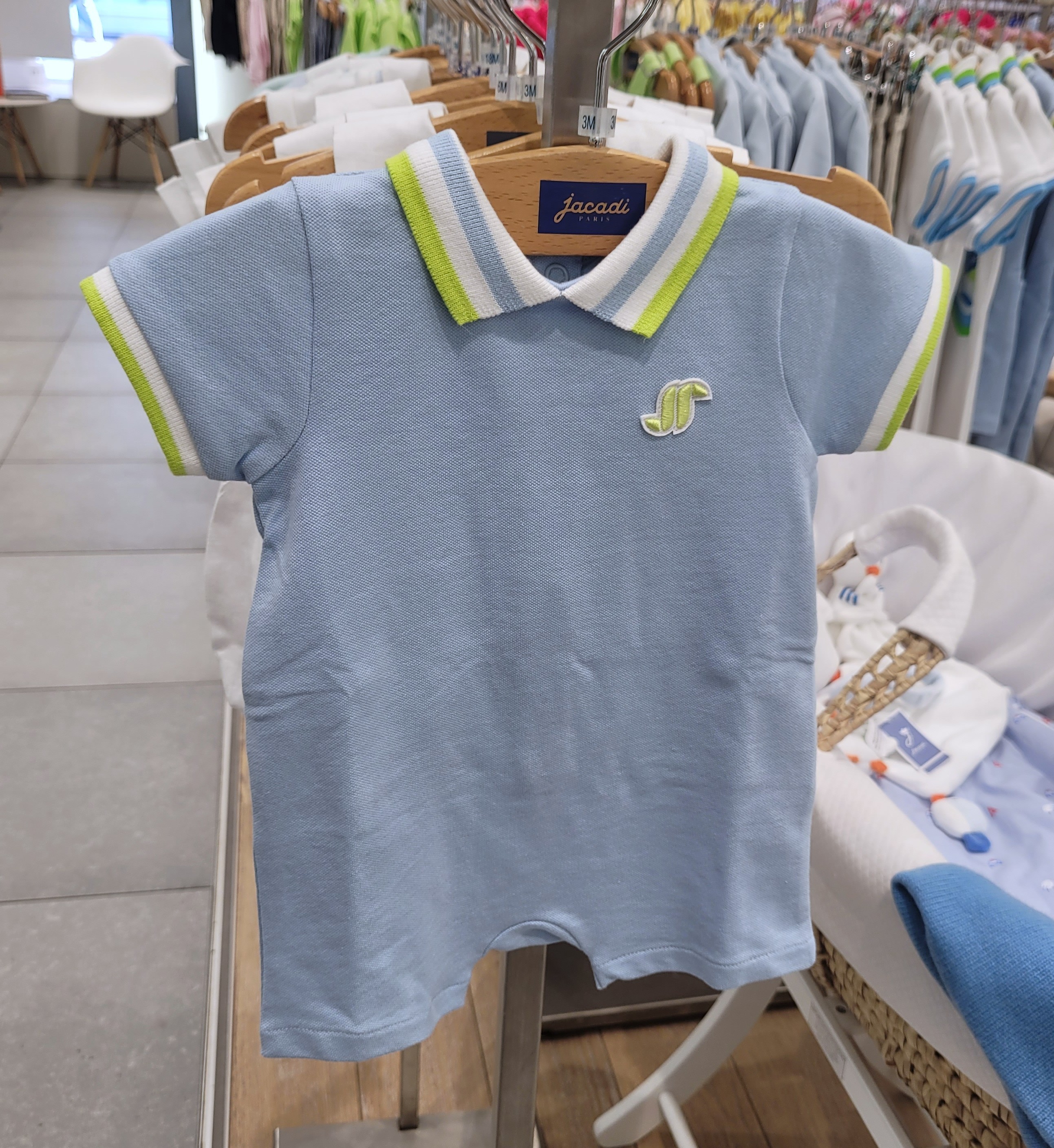 JACADI ショートロンパース 3M〜18M