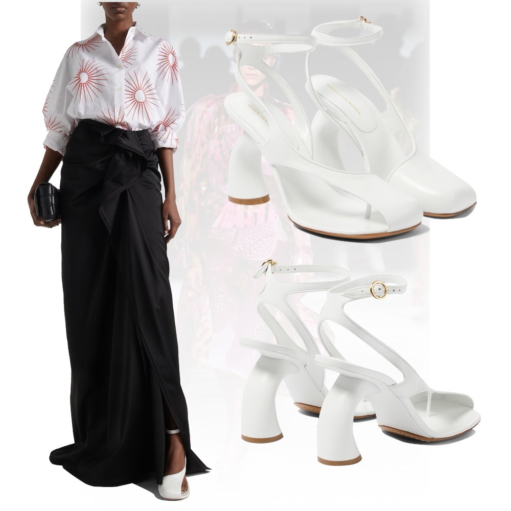【DRIES VAN NOTEN】Bridal leather pumps レザー パンプス