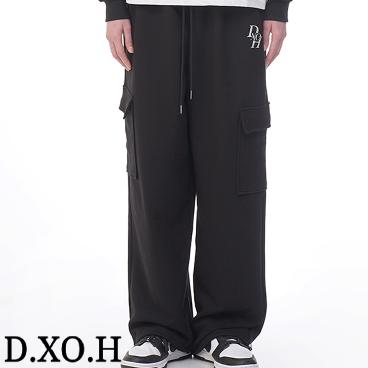 ★DXOH★Grid Logo Wide Pants Black★正規品/韓国直送料込/人気